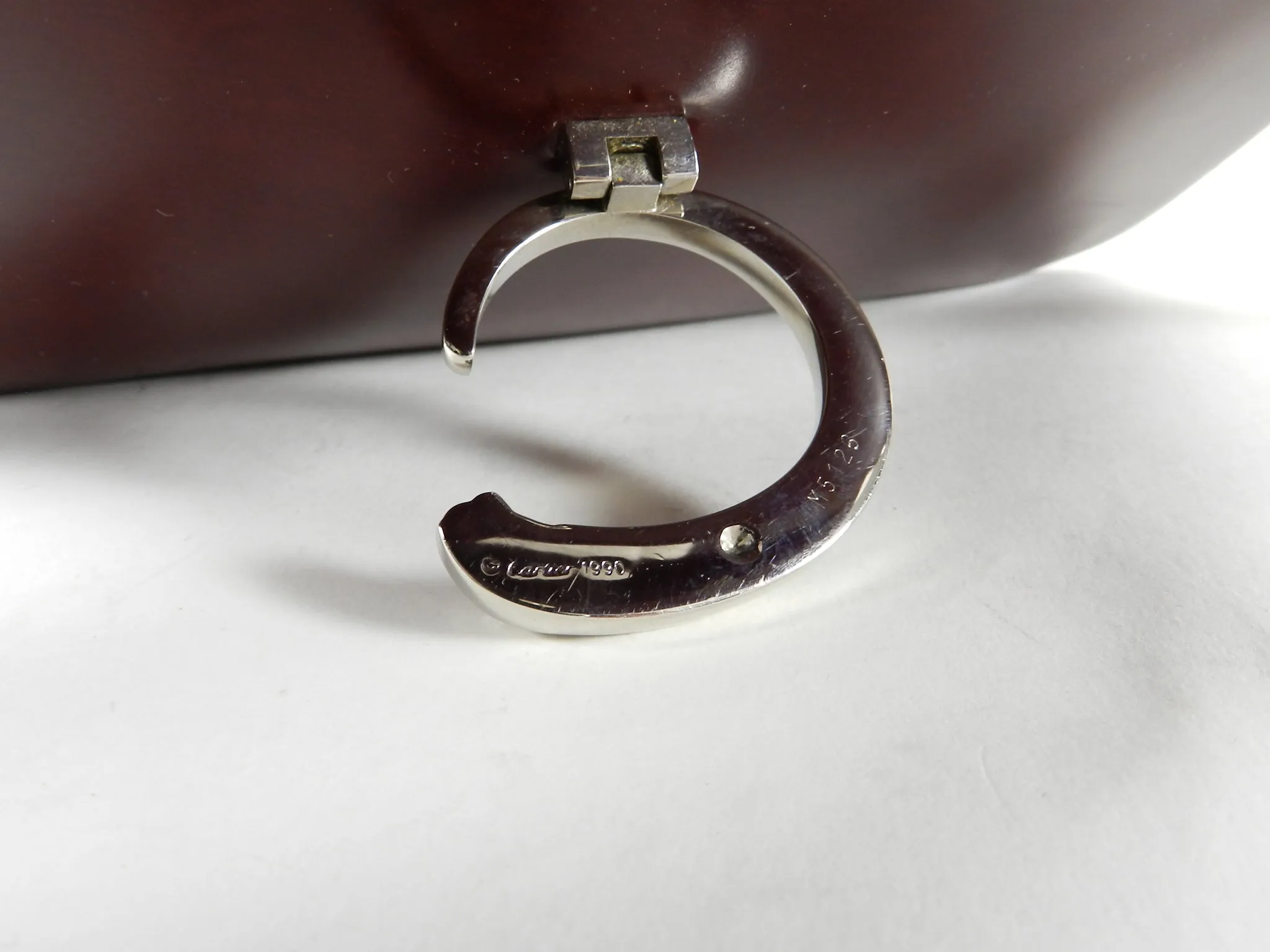 Cartier Panthere Burgundy Structured Shoulder Bag