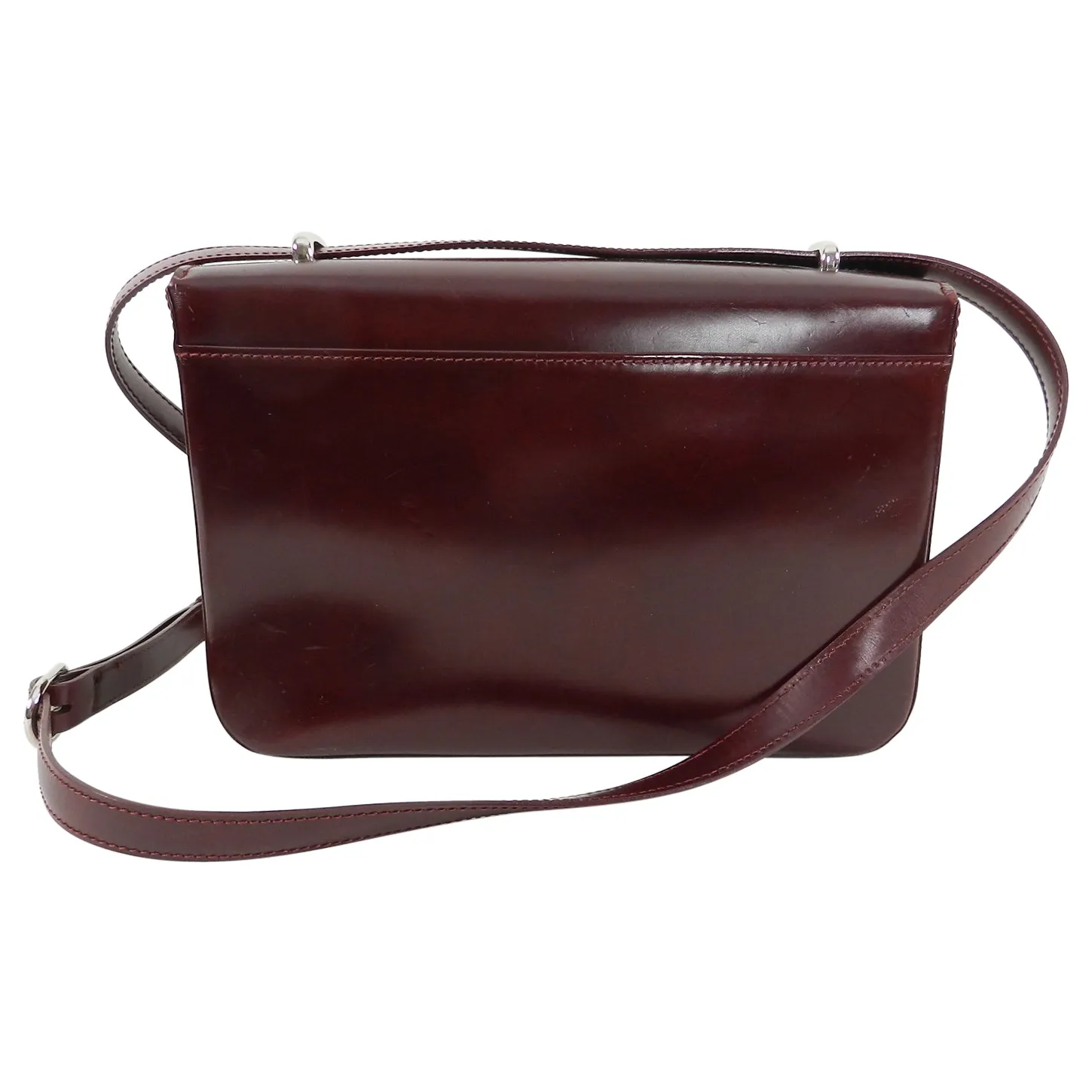 Cartier Panthere Burgundy Structured Shoulder Bag