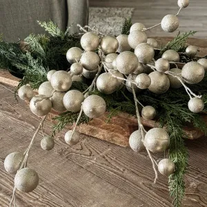 Champagne Metallic Ball Spray 36"- Set of Three or Set of Six