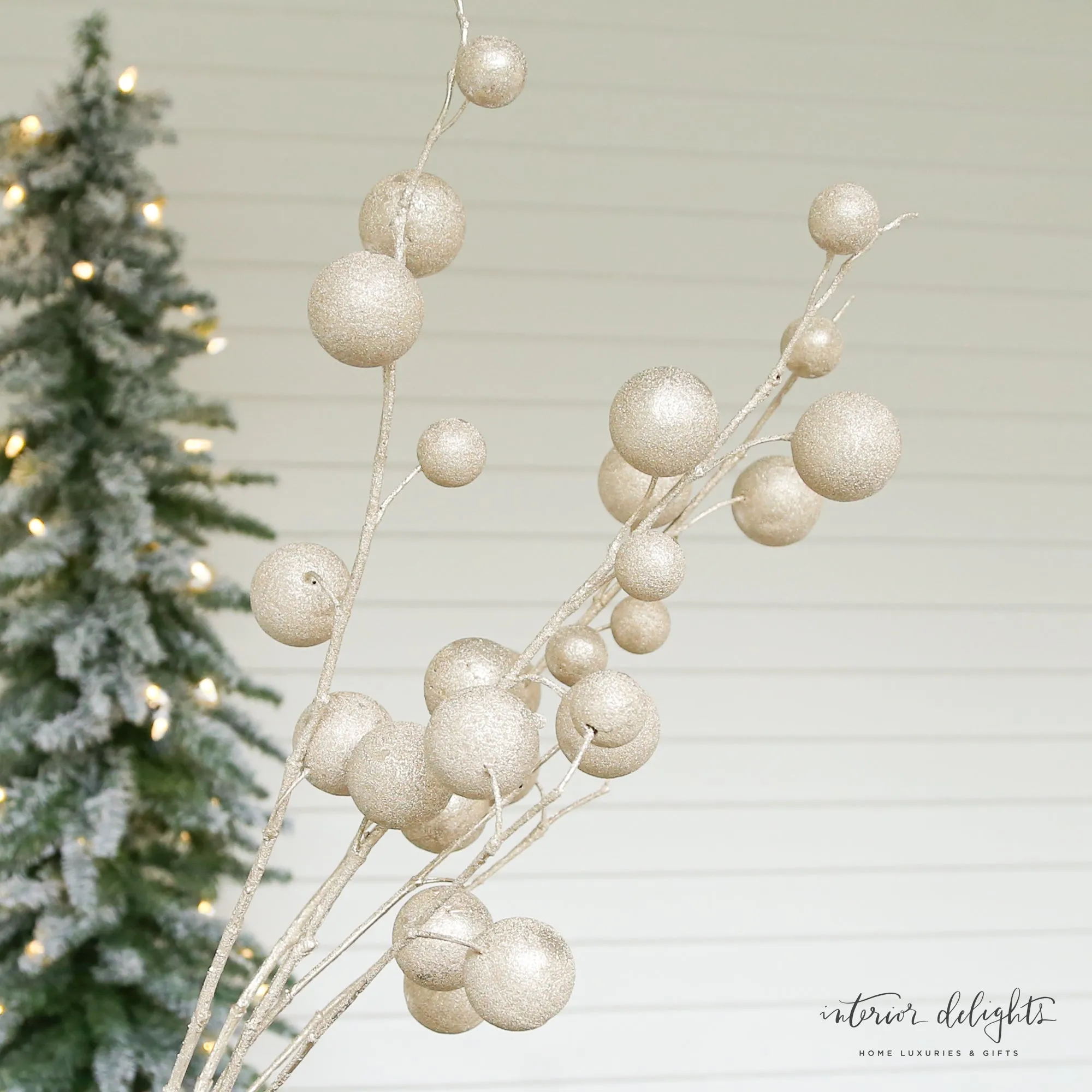 Champagne Metallic Ball Spray 36"- Set of Three or Set of Six