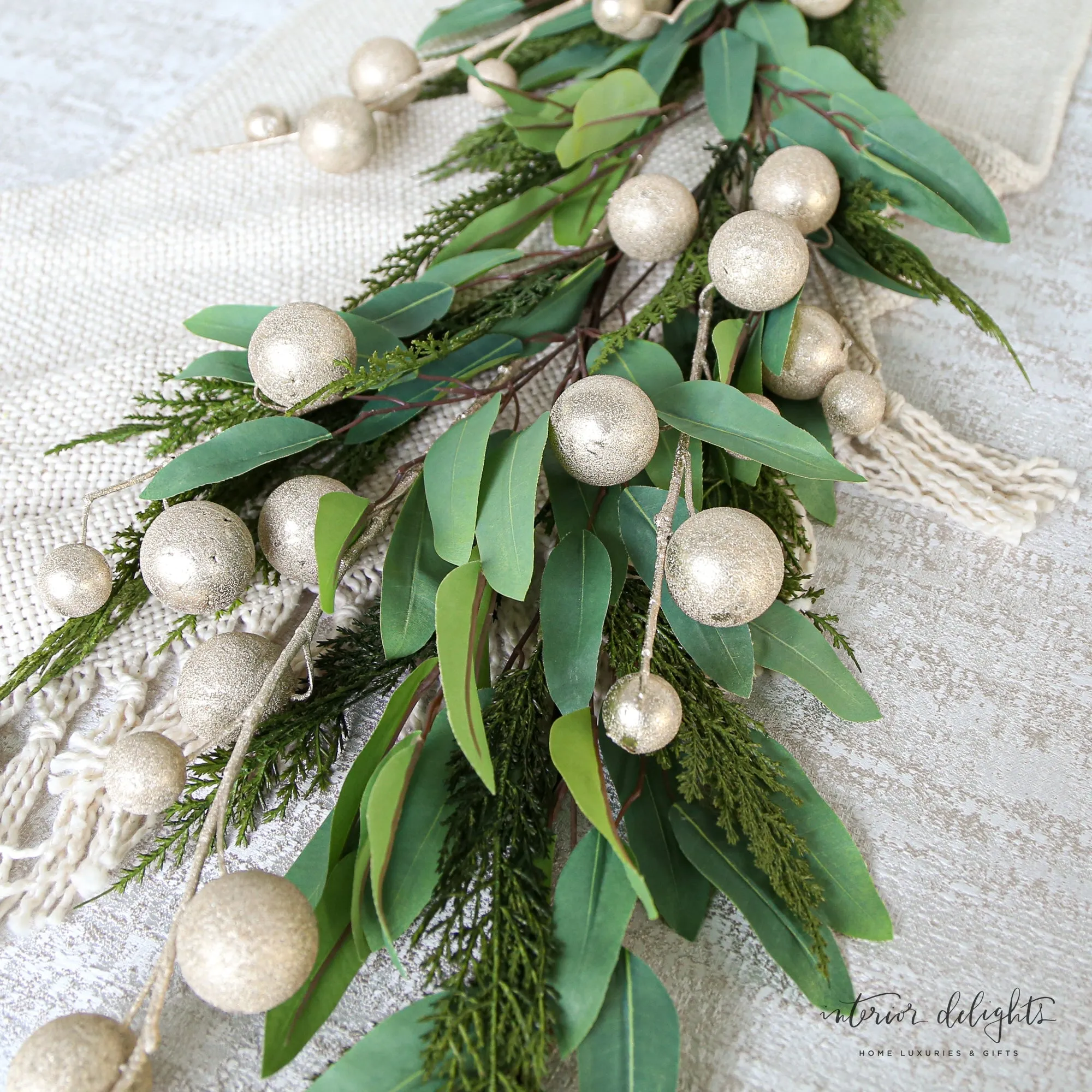 Champagne Metallic Ball Spray 36"- Set of Three or Set of Six