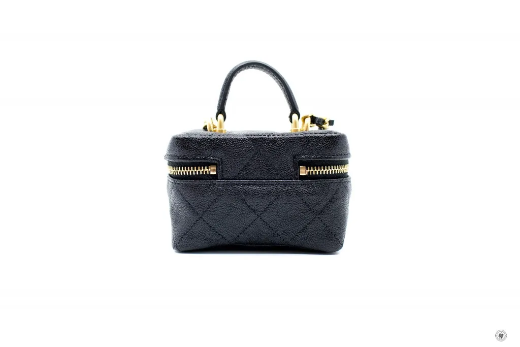 Chanel AP2194 B05722 Small Vanity With Chain Black   94305 Caviar Shoulder Bags Gbhw