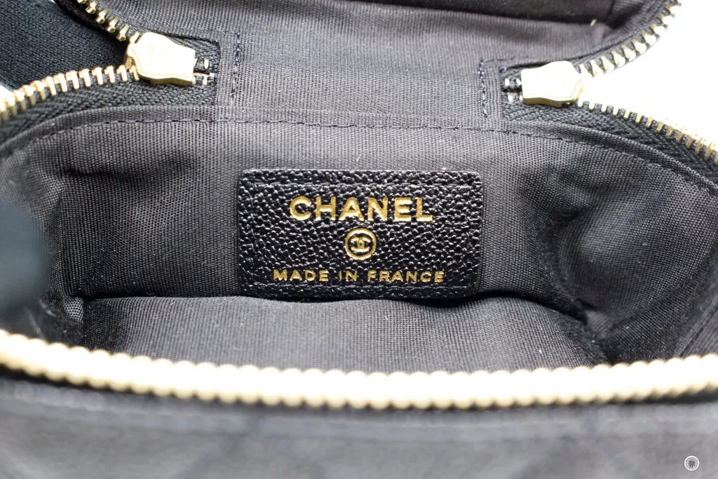 Chanel AP2194 B05722 Small Vanity With Chain Black   94305 Caviar Shoulder Bags Gbhw