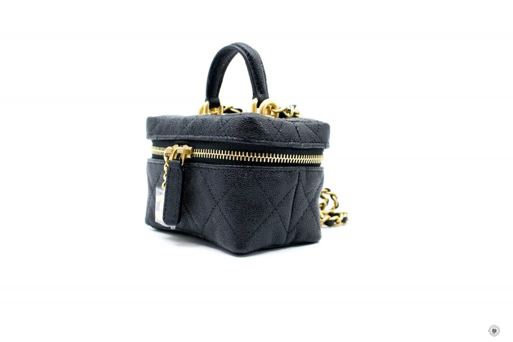 Chanel AP2194 B05722 Small Vanity With Chain Black   94305 Caviar Shoulder Bags Gbhw