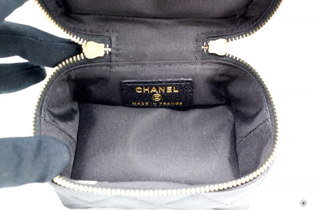 Chanel AP2194 B05722 Small Vanity With Chain Black   94305 Caviar Shoulder Bags Gbhw