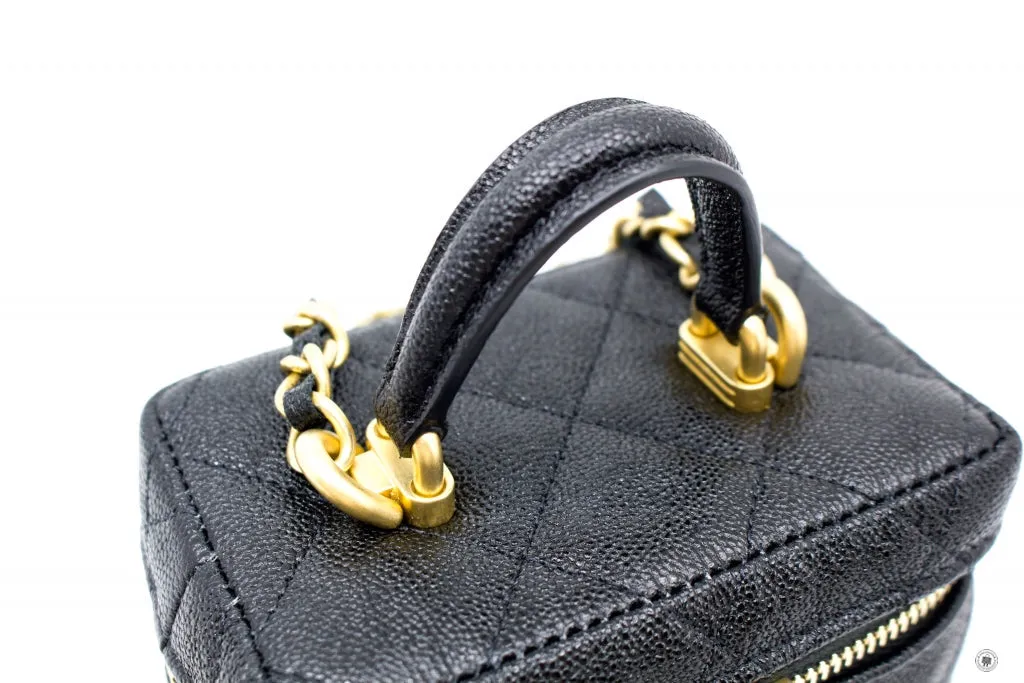 Chanel AP2194 B05722 Small Vanity With Chain Black   94305 Caviar Shoulder Bags Gbhw