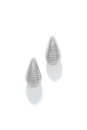 Chiara Textured Drop Earring - Silver