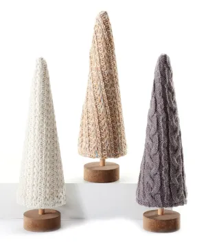 Christmas Cable Knit Decor Trees