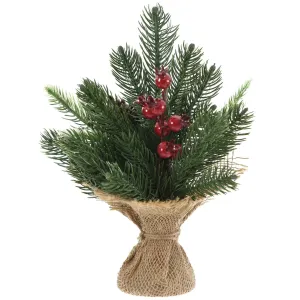 Christmas Faux Pine Tabletop Decoration, 10 Inches, 1 Count