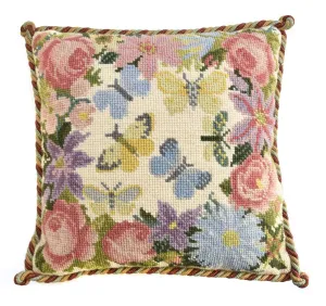 Clematis, Rose, and Butterflies
