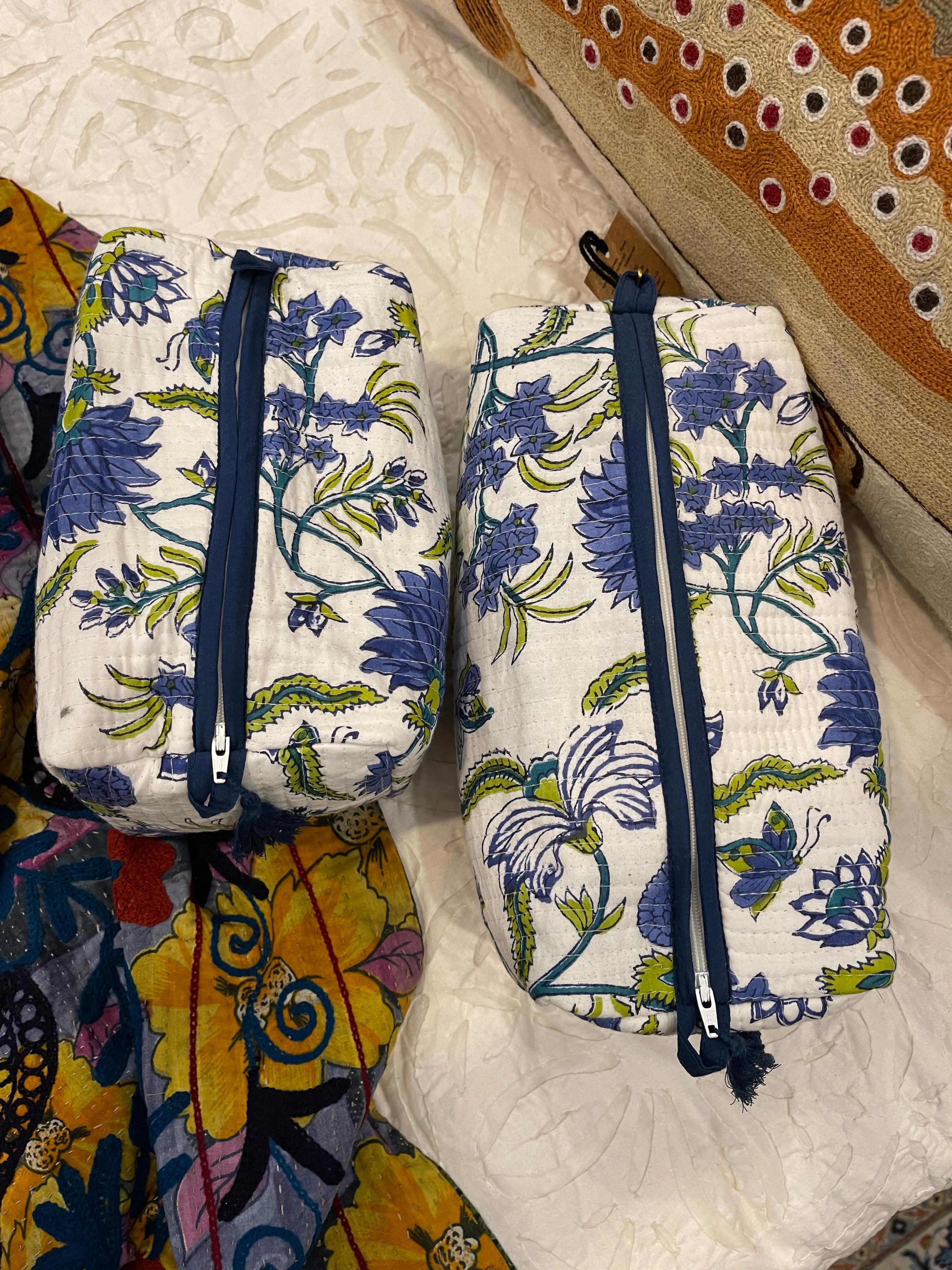 Cosmetic Bag - Floral Indigo