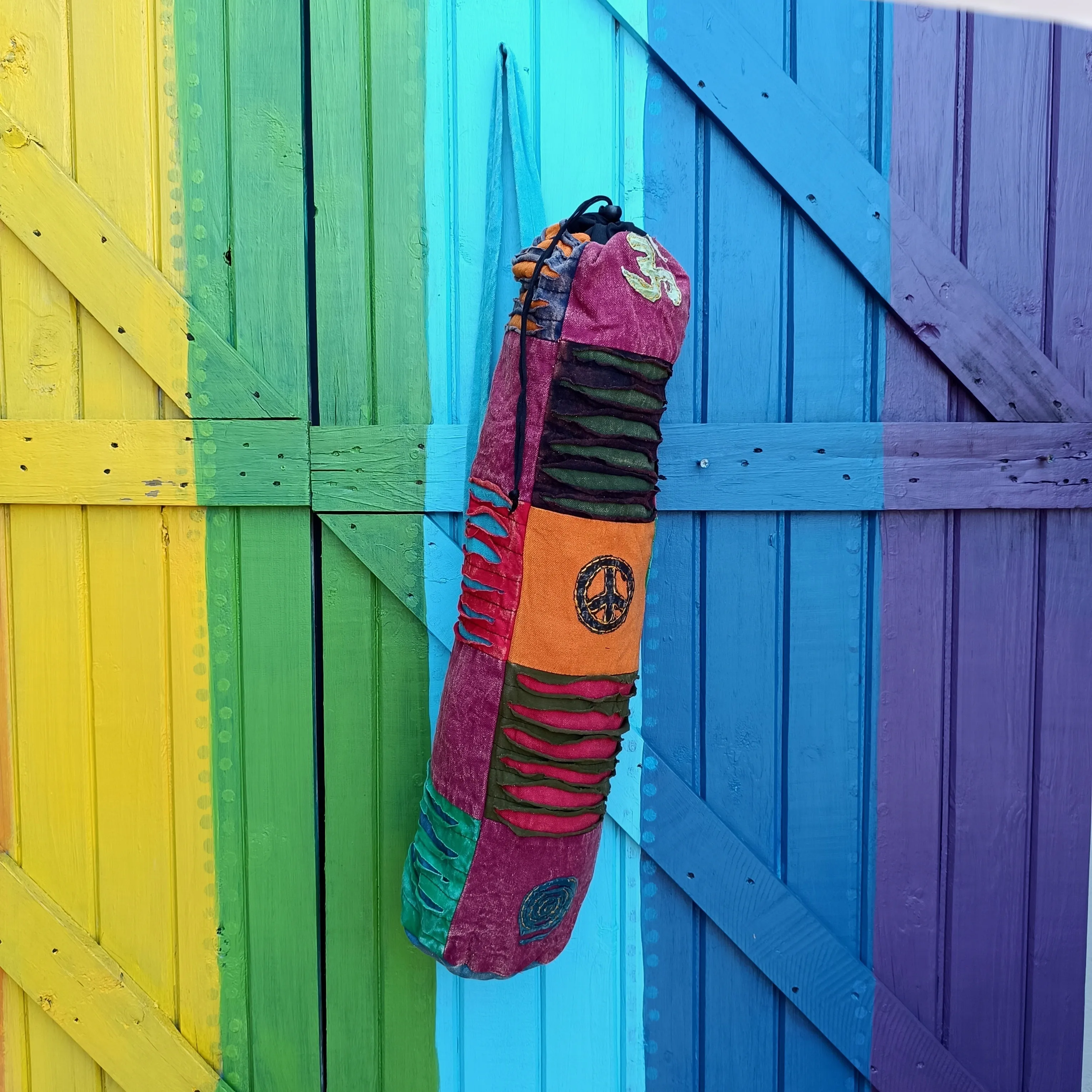 Cotton Patchwork Yoga Mat Bag