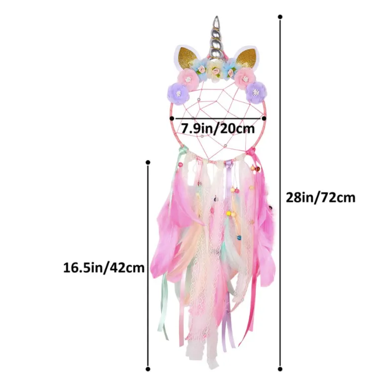 Cute Unicorn Dreamcatcher Wall Art