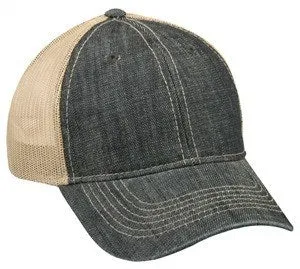 Denim Front Mesh Back Ball Cap
