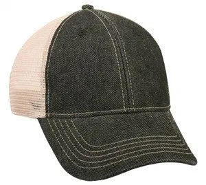 Denim Front Mesh Back Ball Cap