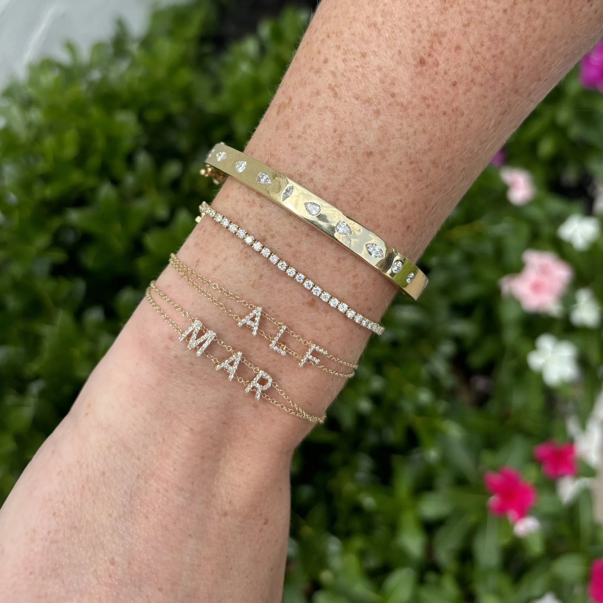 Diamond Custom Name Bracelet