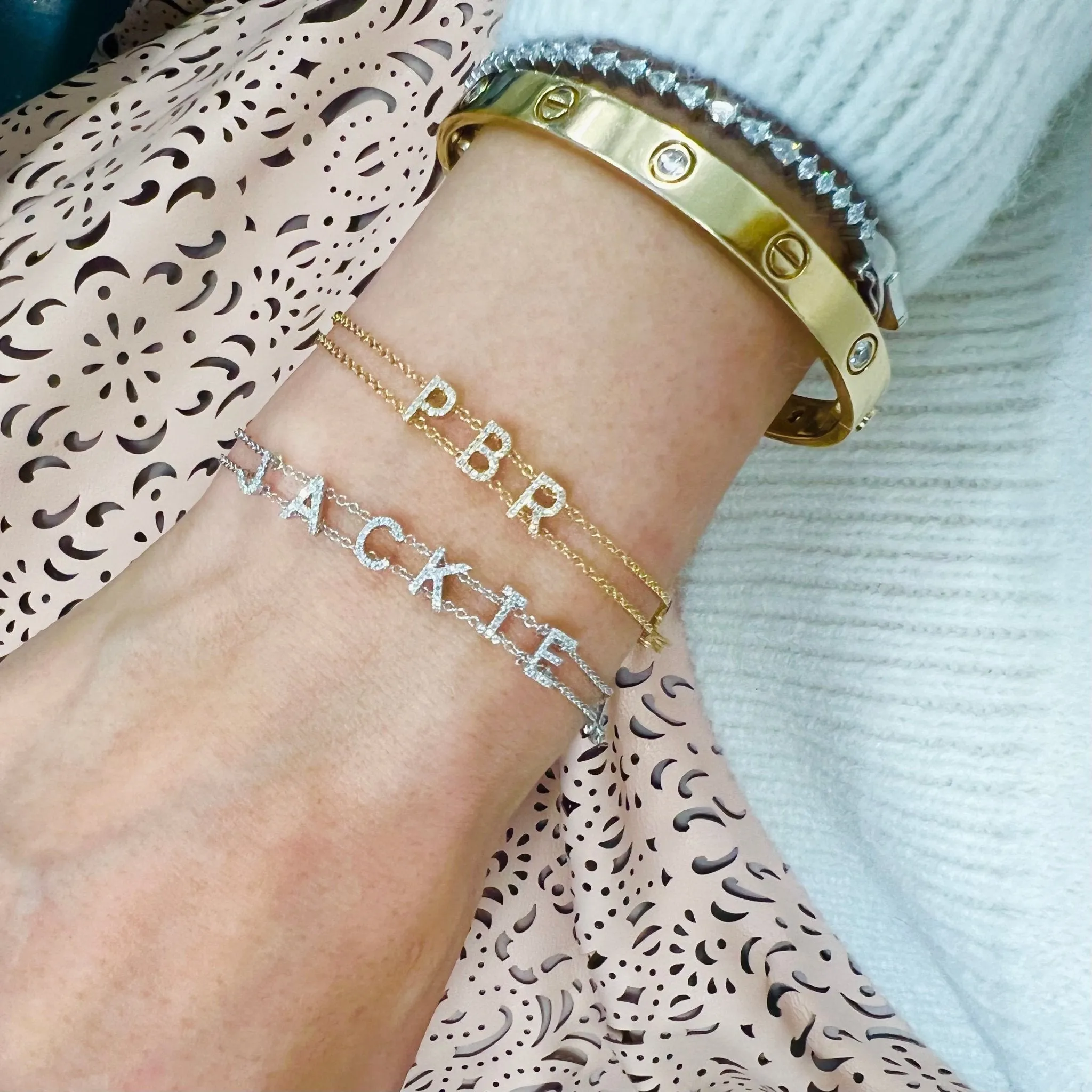 Diamond Custom Name Bracelet