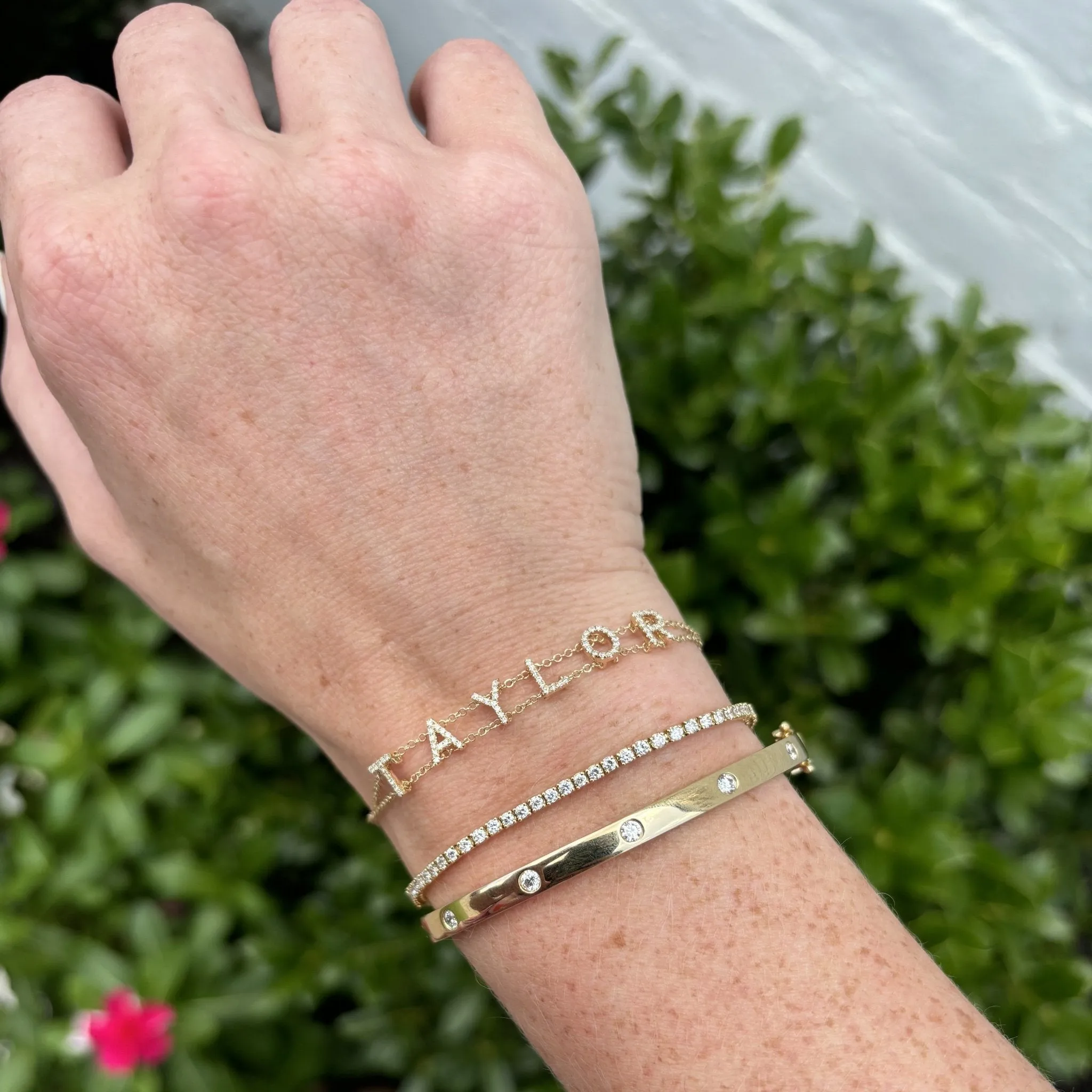 Diamond Custom Name Bracelet