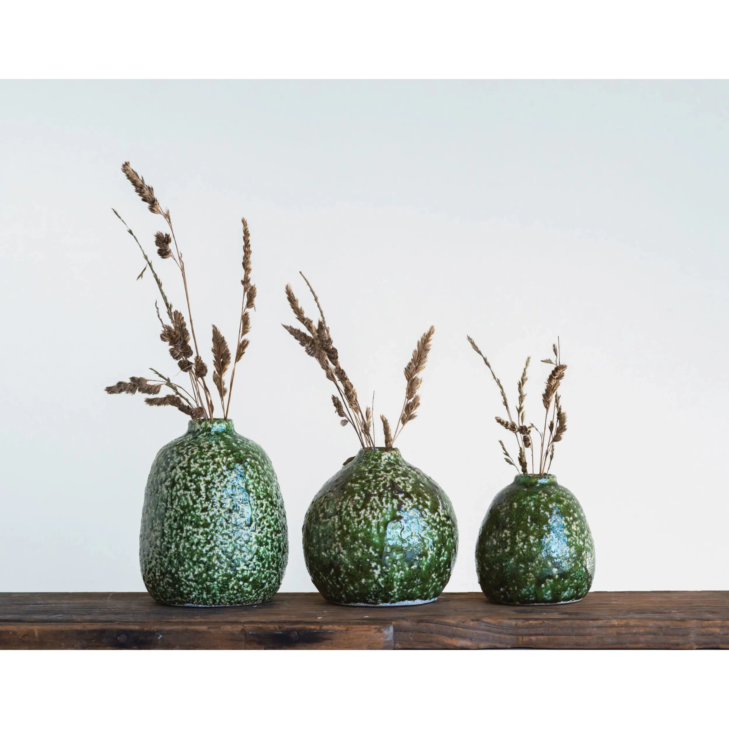 Distressed Terracotta Vases, Set of 3