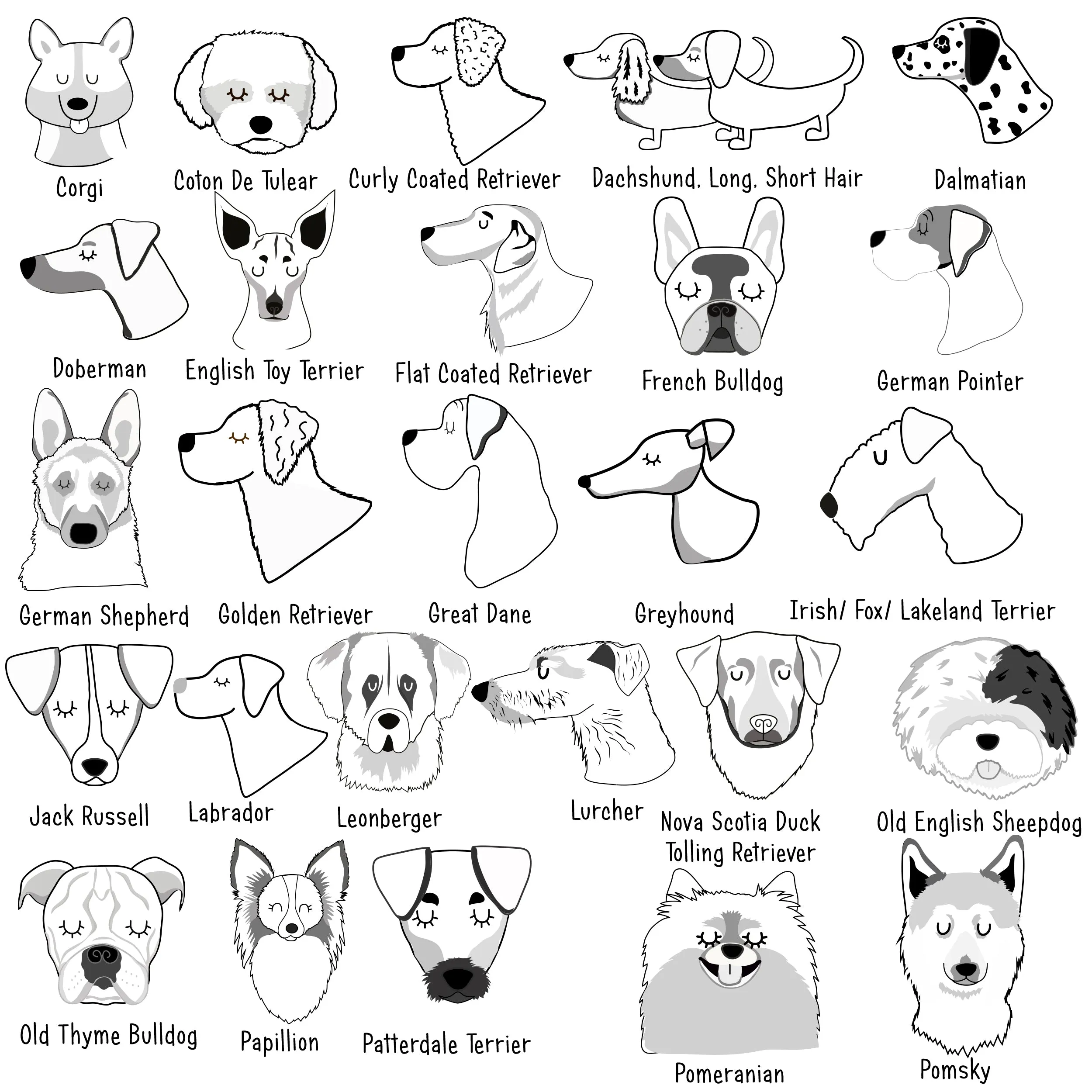 Dog Christmas Decoration - Solid Wood