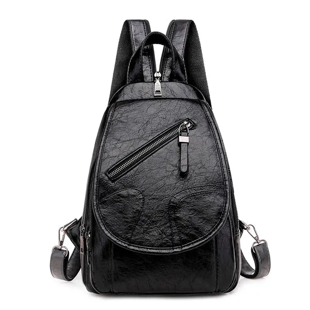 Eccentric PU Leather Backpack