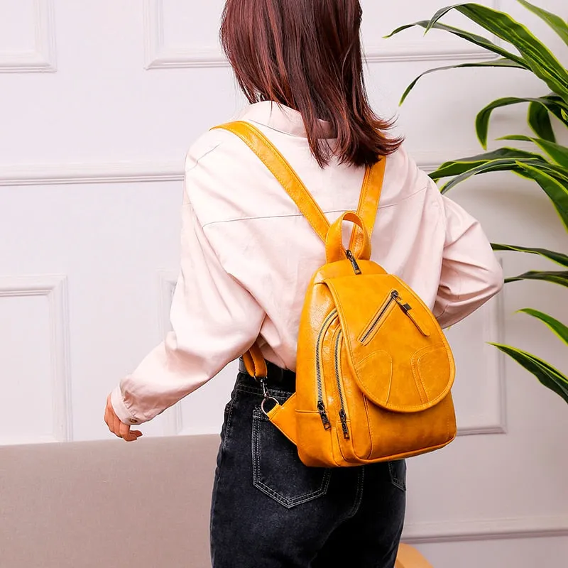 Eccentric PU Leather Backpack