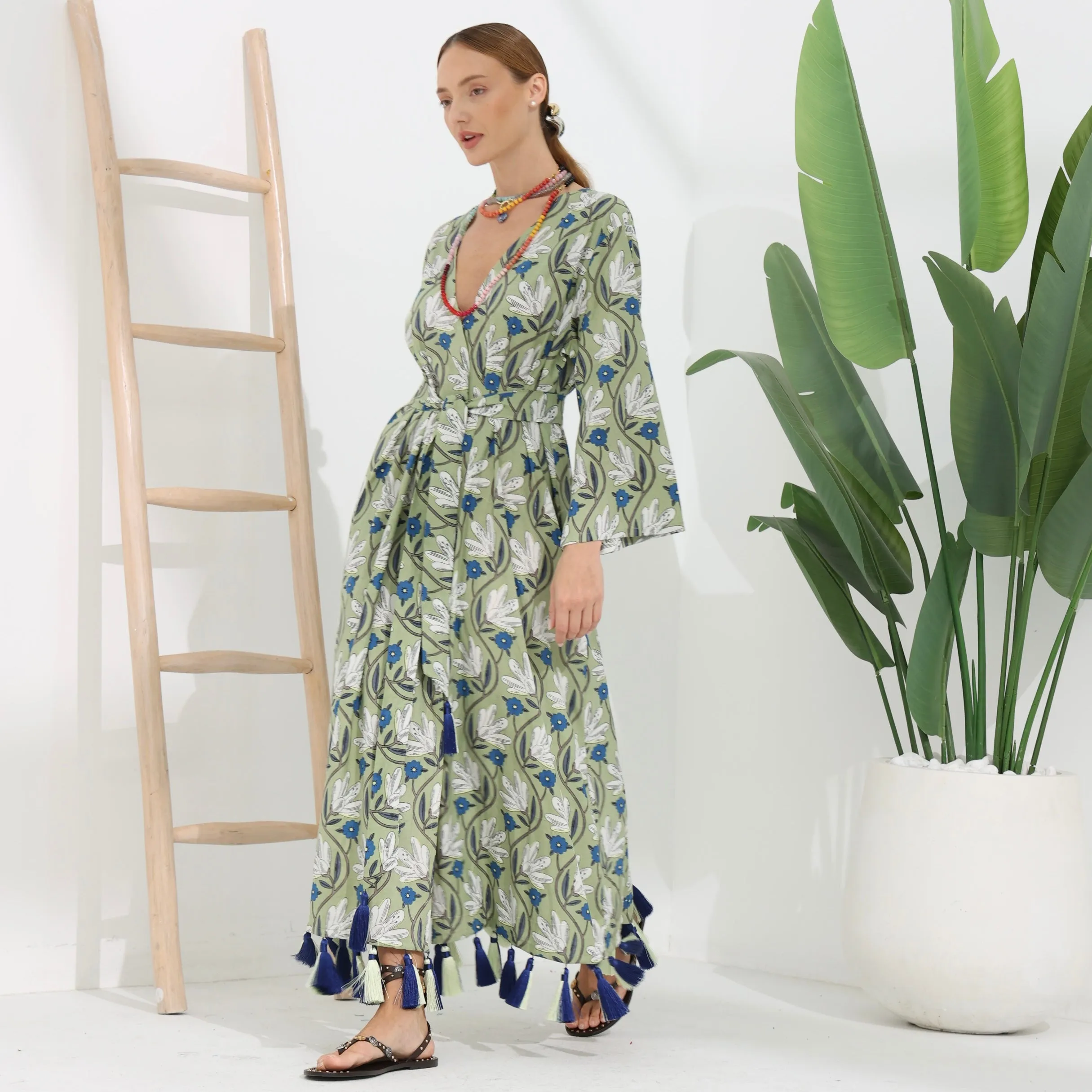 Ella Robe | Floral Green