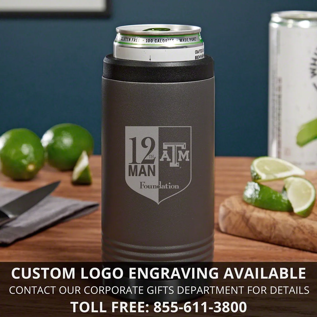 Engraved 30 Cal Ammo Box, Gunmetal Can Cooler - Golf Gifts
