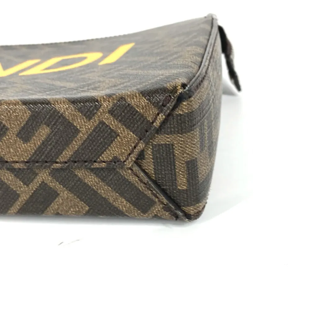 FENDI Clutch bag 7VA564 Leather / canvas Brown Zucca logo mens Used