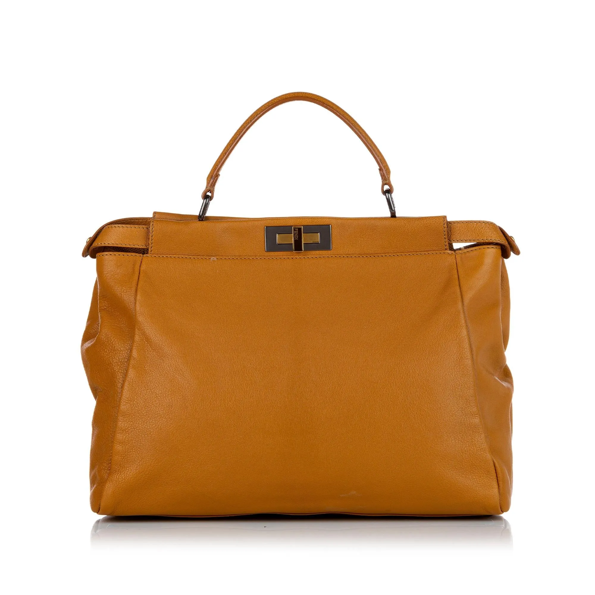 Fendi Large Peekaboo Leather Satchel (SHG-24326)