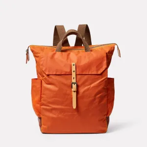 Fin Waxed Cotton Backpack in Burnt