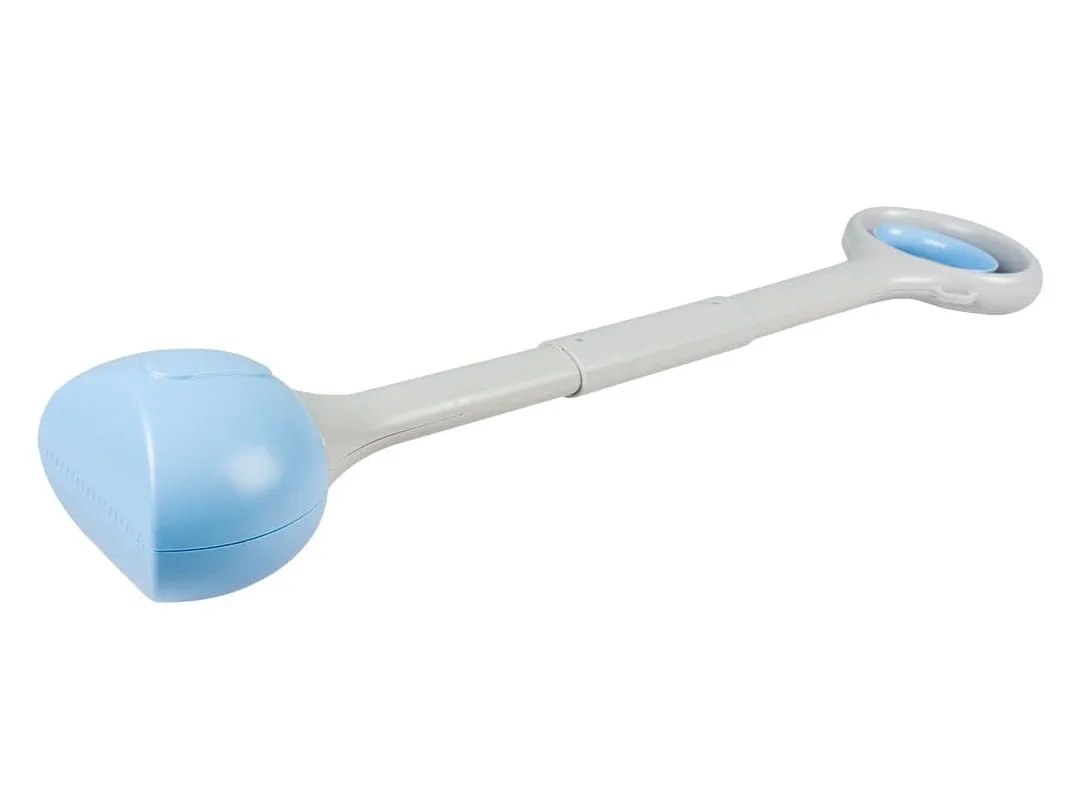Foldable poop scooper 15x11x70cm grey/blue