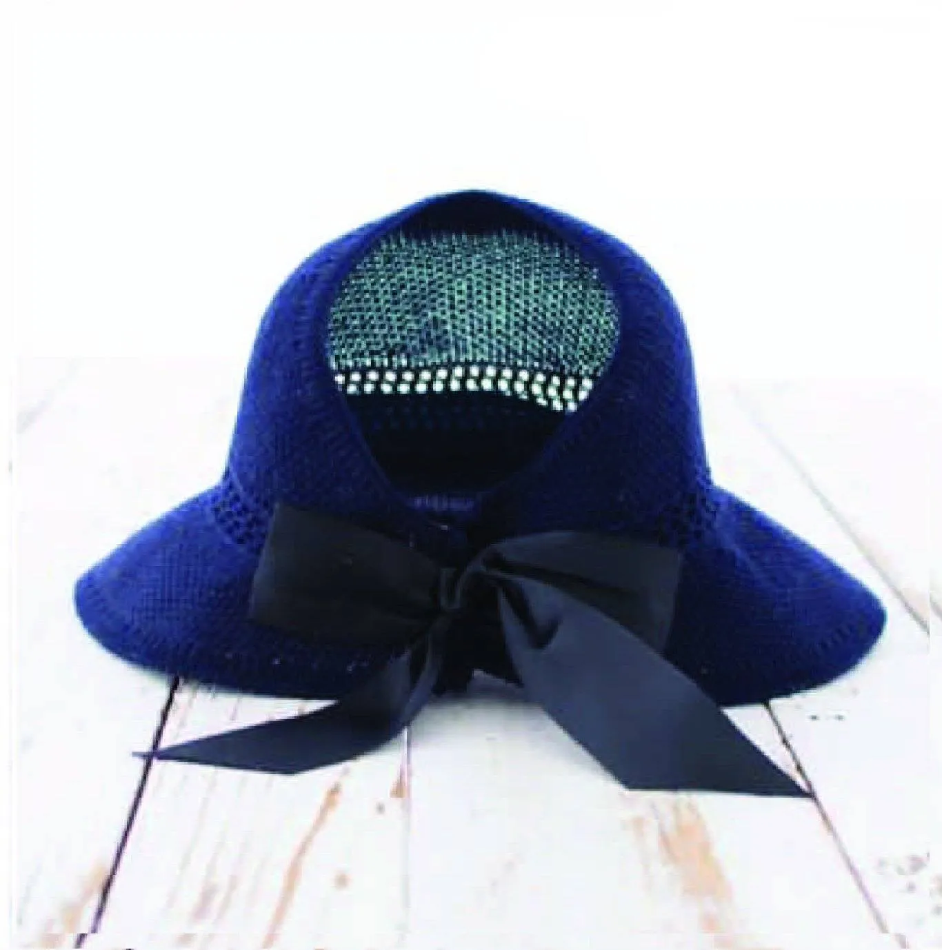 Foldable Summer Satin Bow Sun Visor Hat