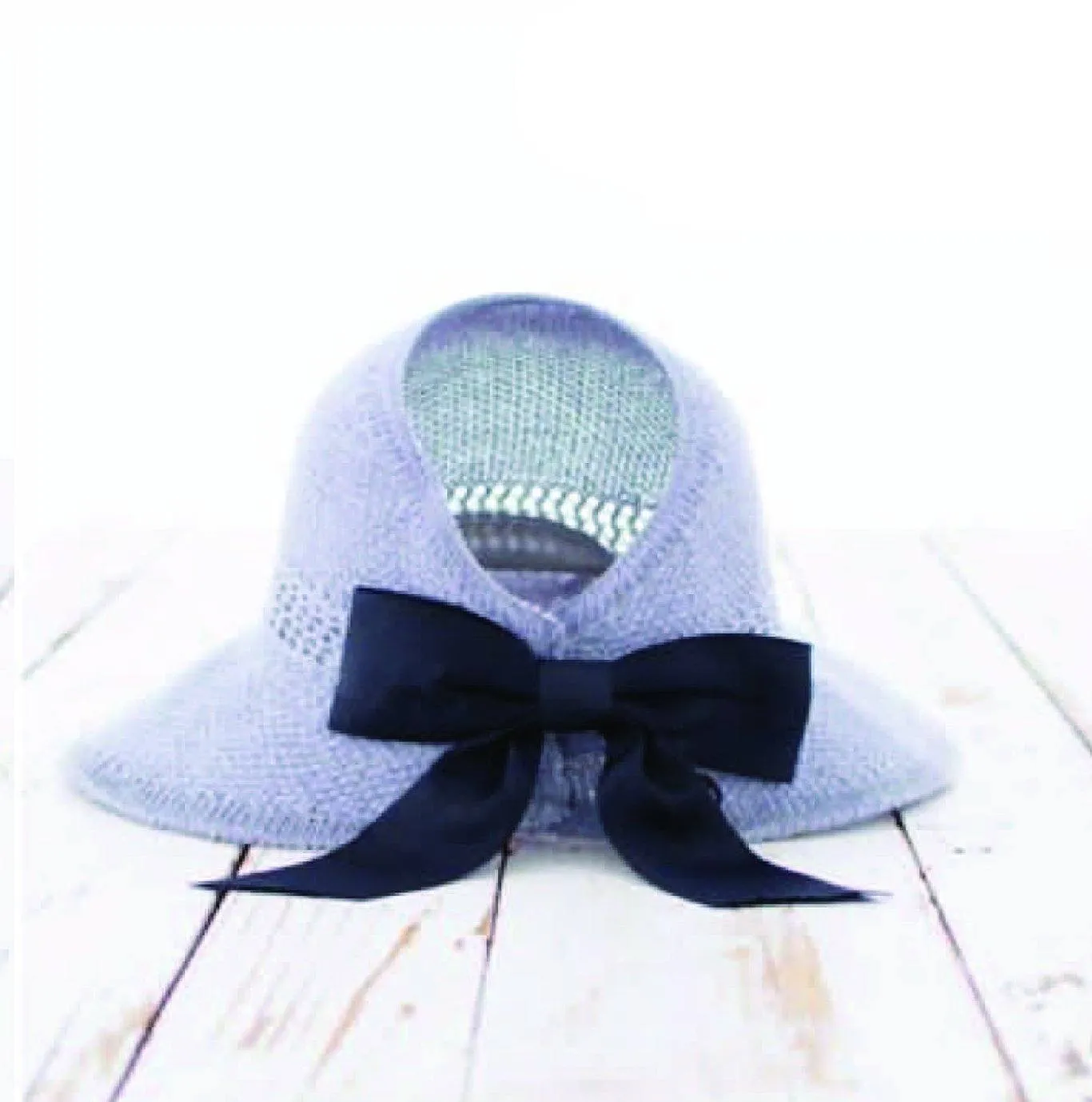 Foldable Summer Satin Bow Sun Visor Hat