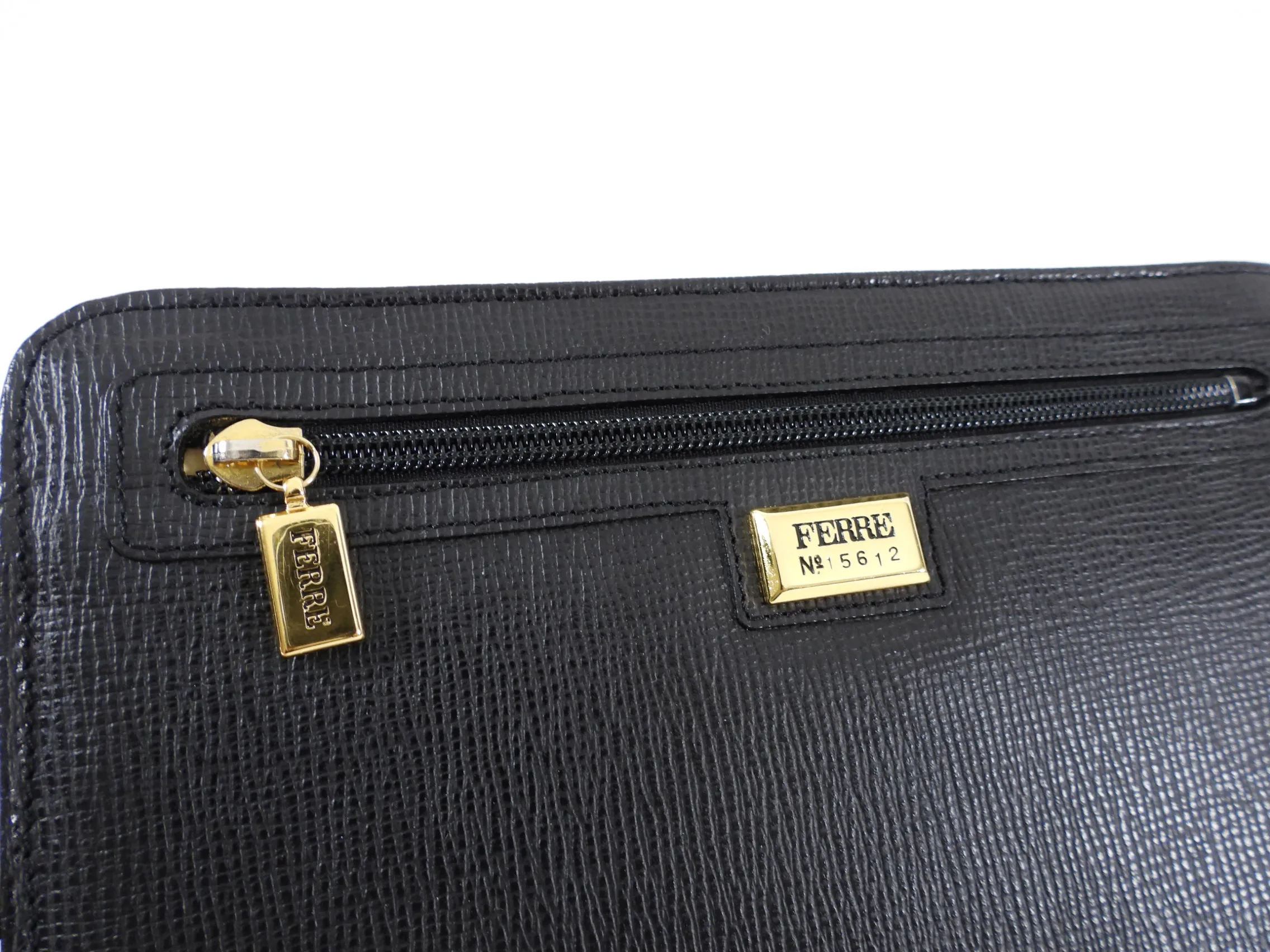 Gianfranco Ferre Vintage Black Wristlet Clutch Bag