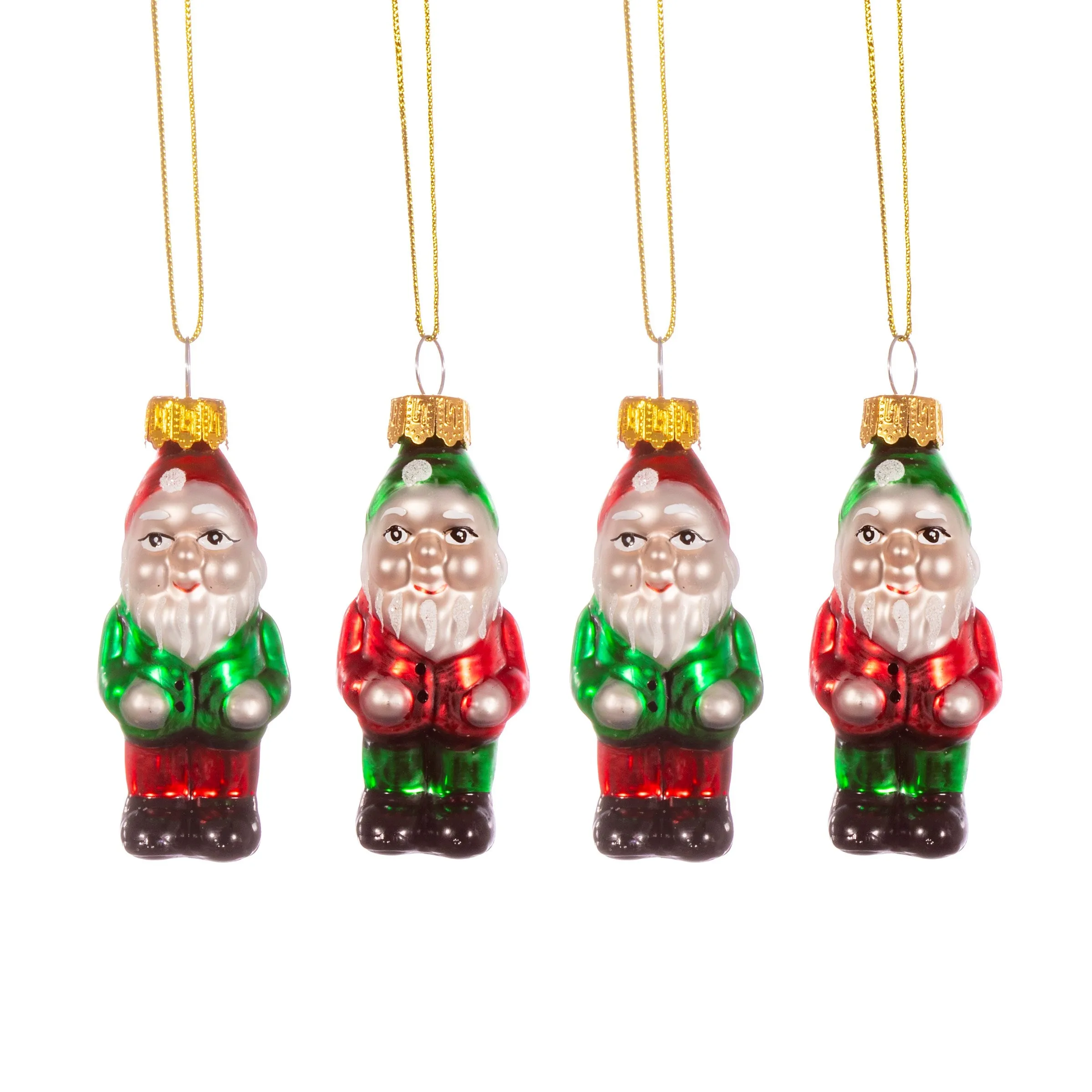 Gnome Shaped Bauble - Set of 4