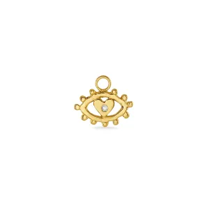 Gold & Diamond Eye Charm