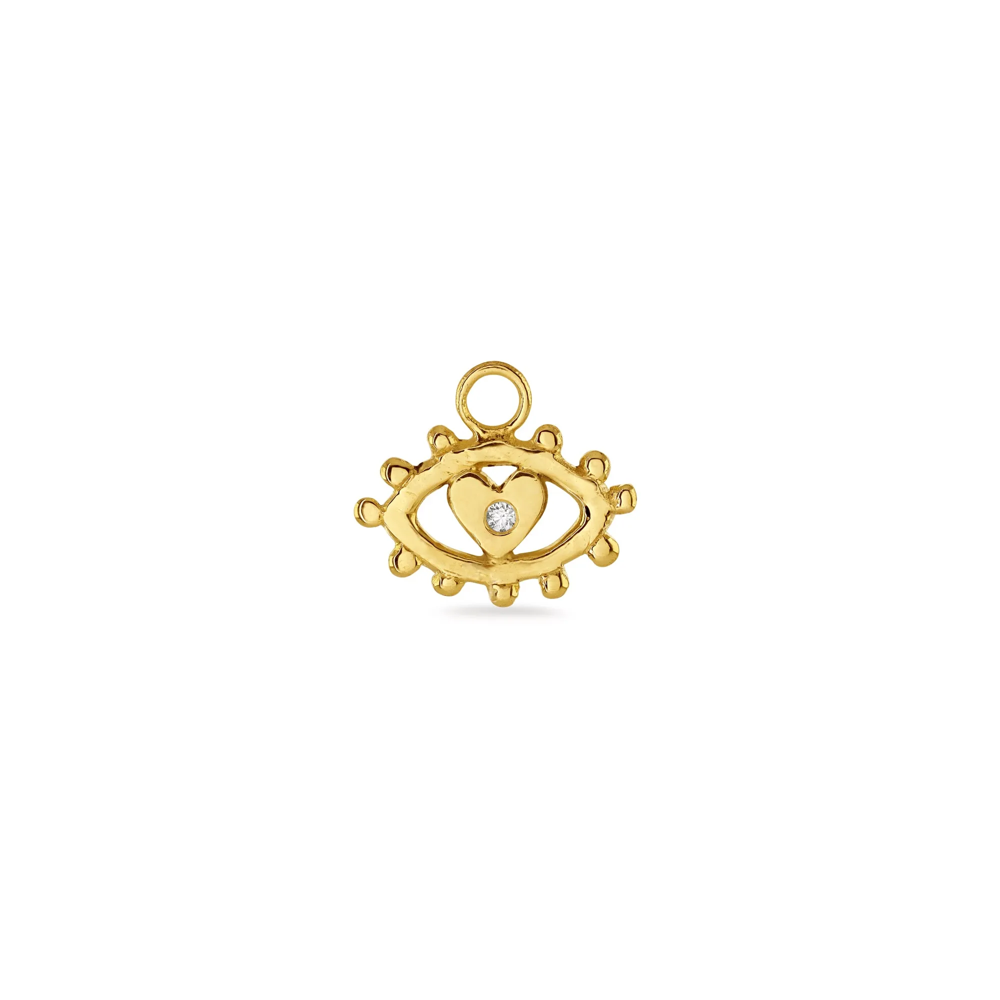 Gold & Diamond Eye Charm