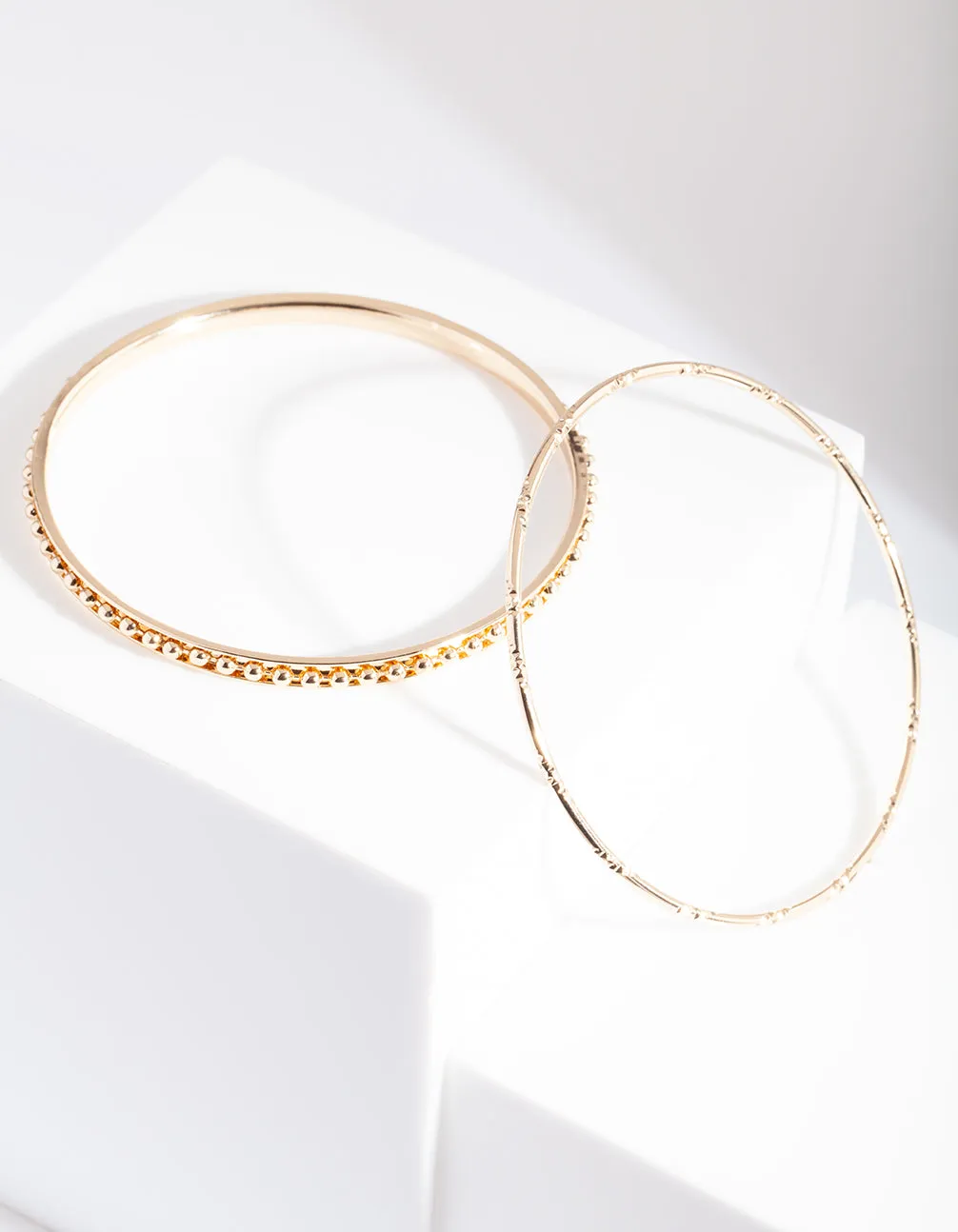 Gold Textured Bangles