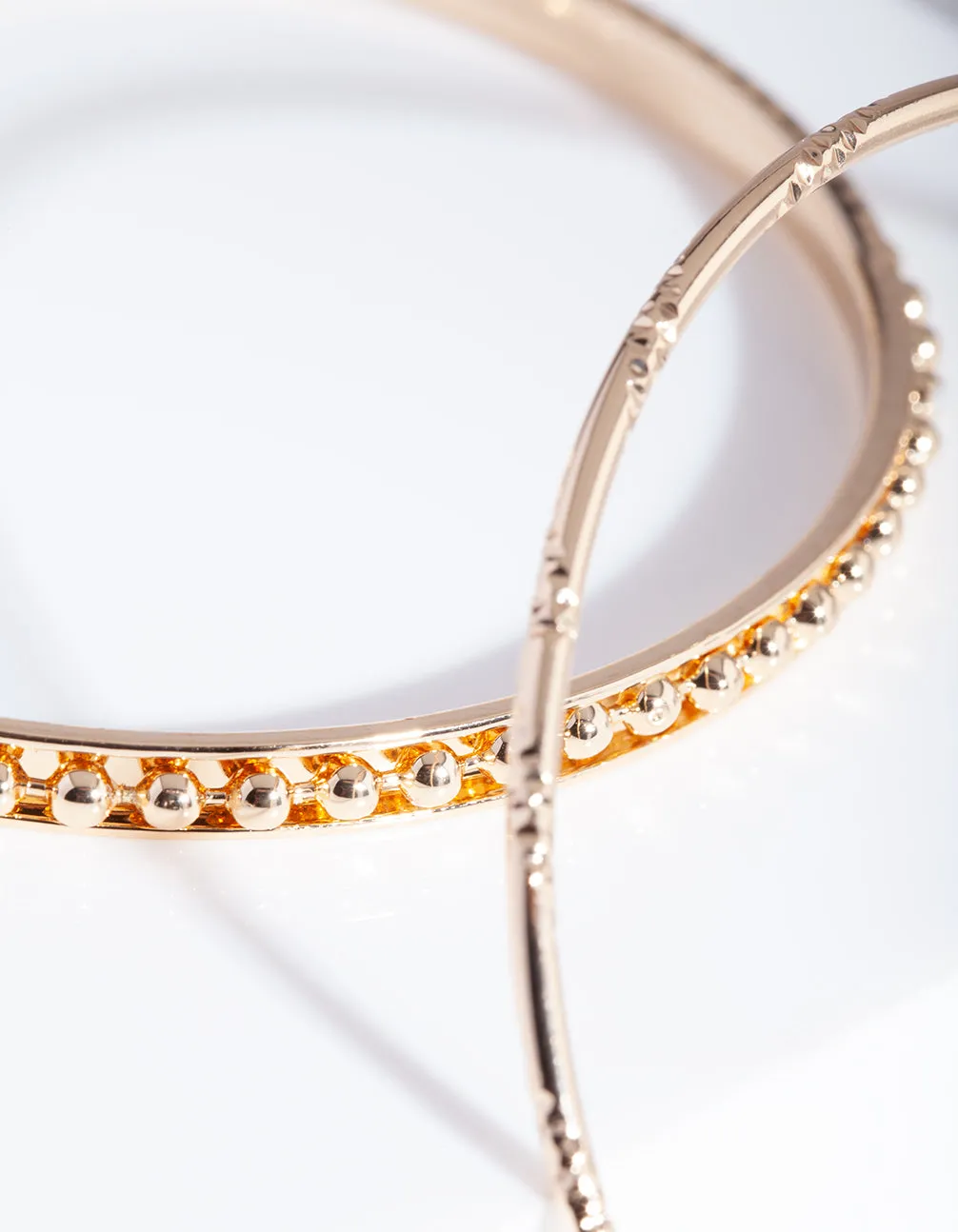 Gold Textured Bangles