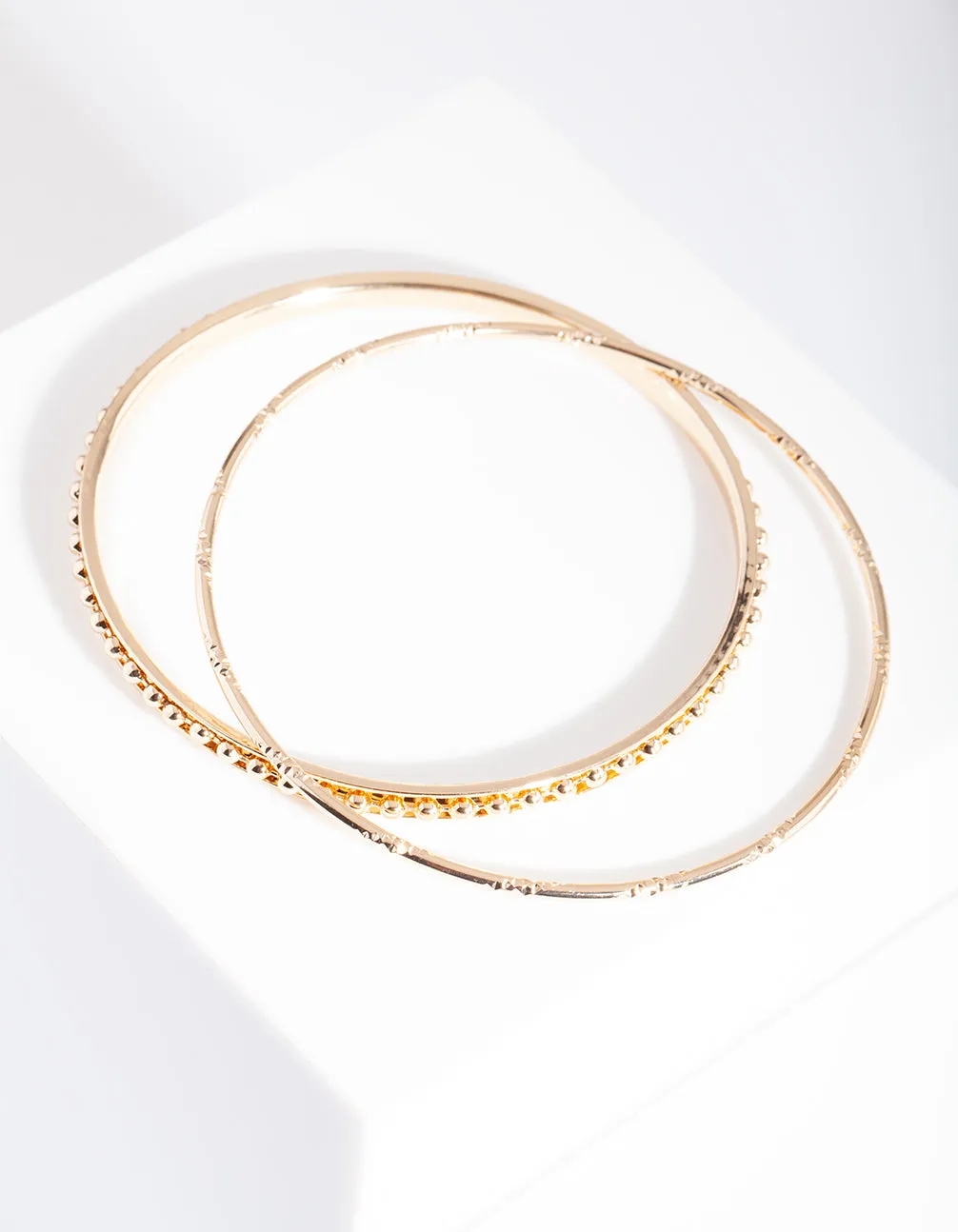 Gold Textured Bangles