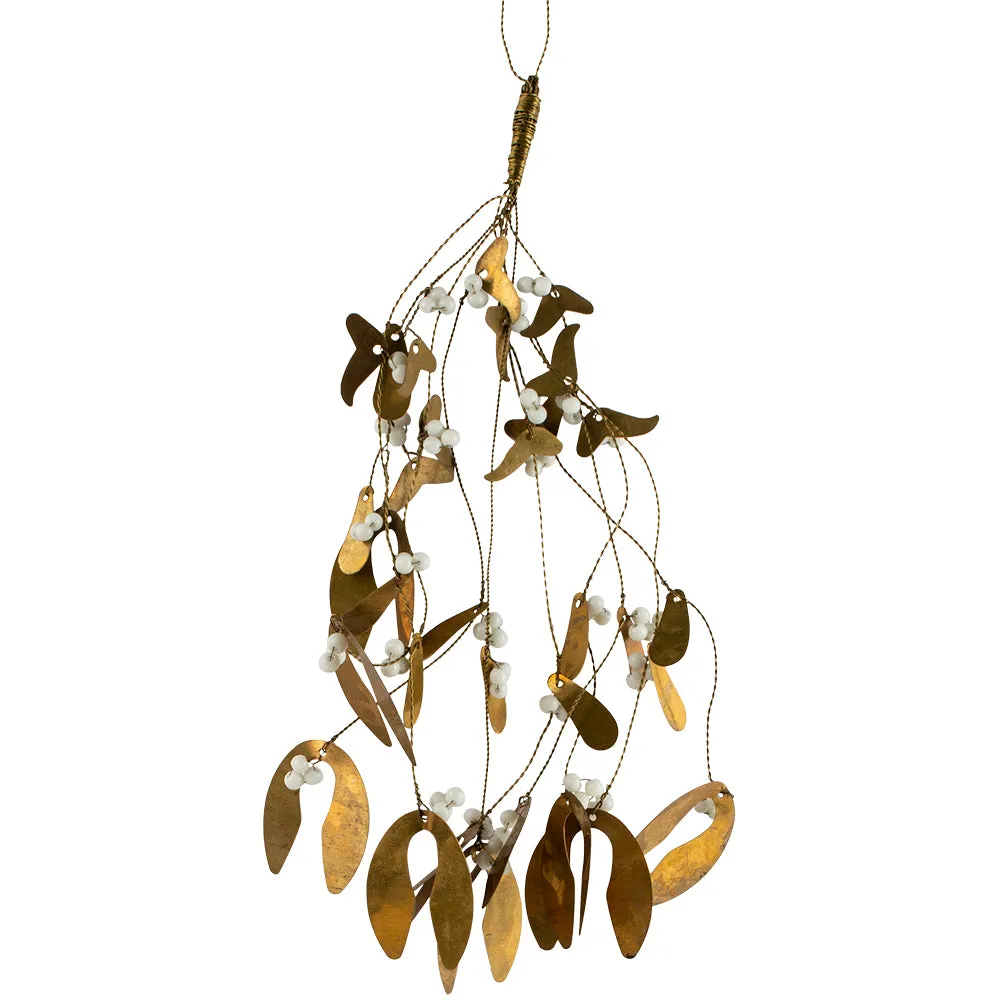 Golden Mistletoe With White Berries
