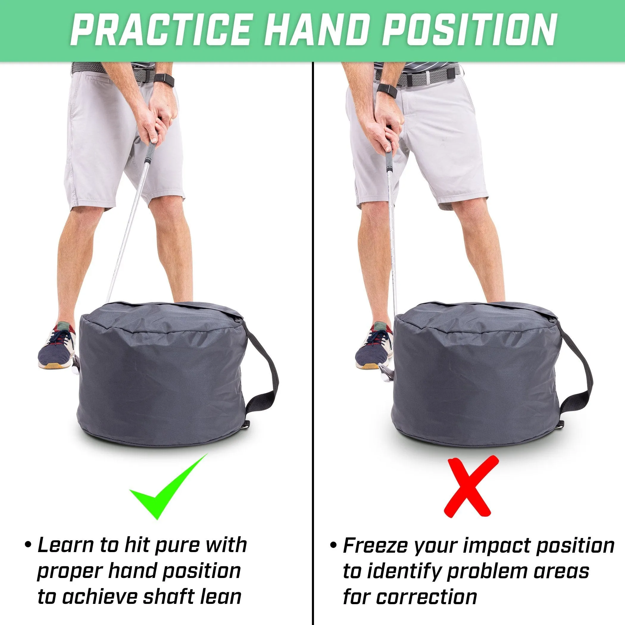 GoSports Golf Swing Bag - Impact Position Trainer