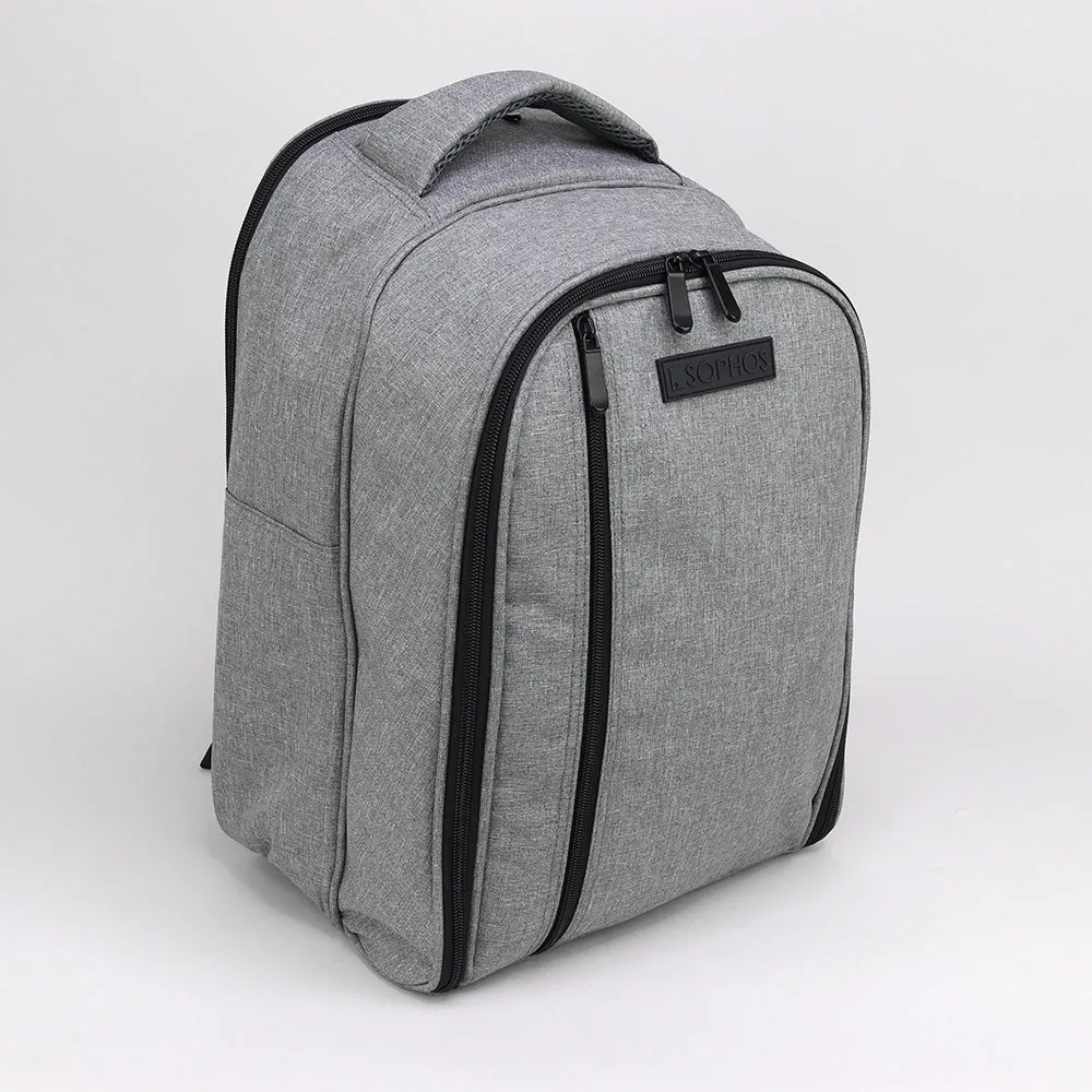 Grey Cooler Backpack with Picnic Set