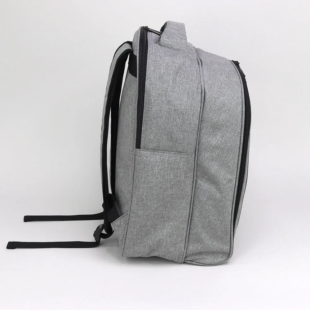 Grey Cooler Backpack with Picnic Set