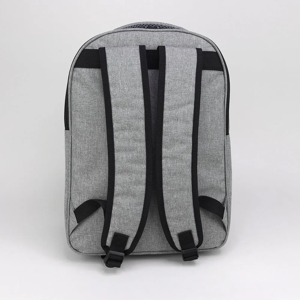 Grey Cooler Backpack with Picnic Set