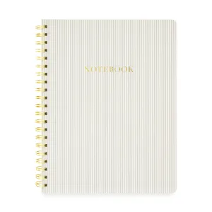 Grey Stripe Large Spiral Notebook