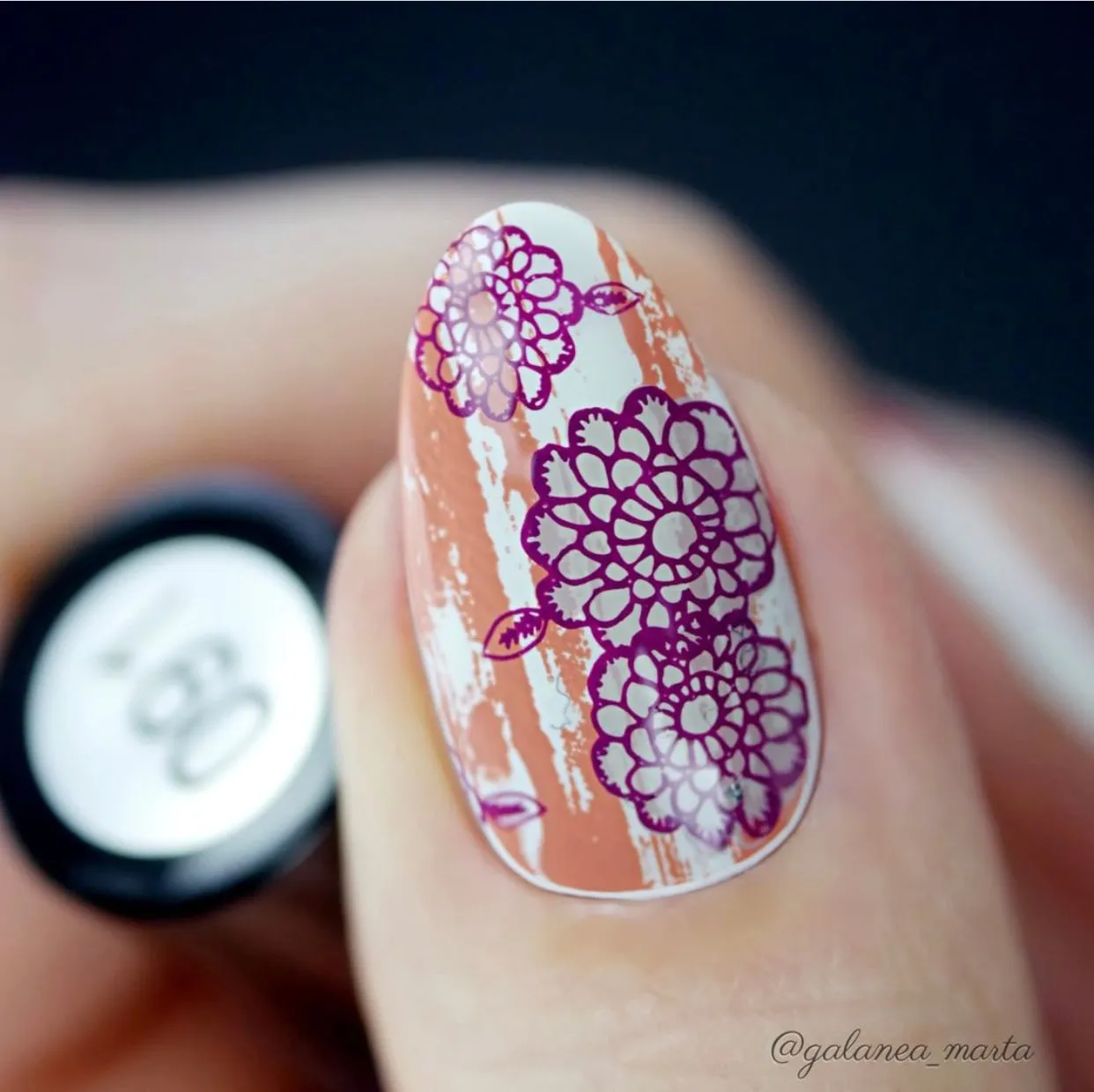 Grunge Series - Dainty (CjS-190) Steel Layered Nail Art Stamping Plate