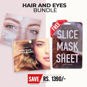 Hair and Eyes Bundle ( Rescue Eye Capsule Mask, Luster Hair Capsule Mask, Slice Mask Coconut )