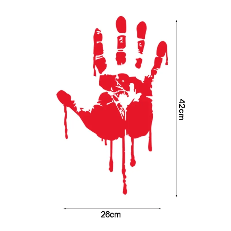 Halloween Blood Handprint Blood Footprint Sticker Horror Halloween Decoration Wall Sticker Festival Party Favors Supplies